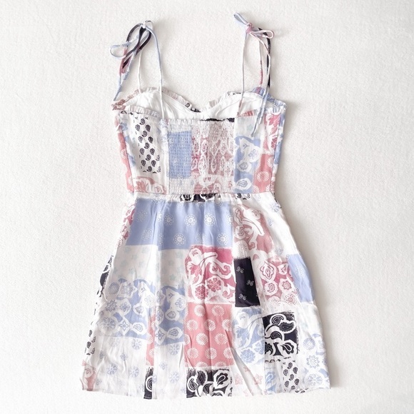 Aritzia Patchwork Mini Dress - Pink, Blue, Black - Picture 8 of 13